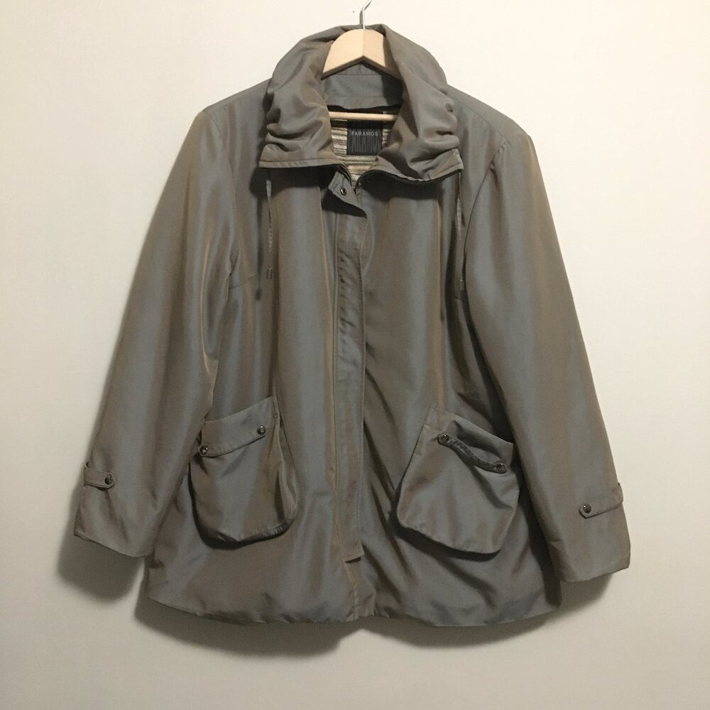 Acubi Faramos Korean Streetwear Silky High Collar Hooded Jacket Techwear Size L